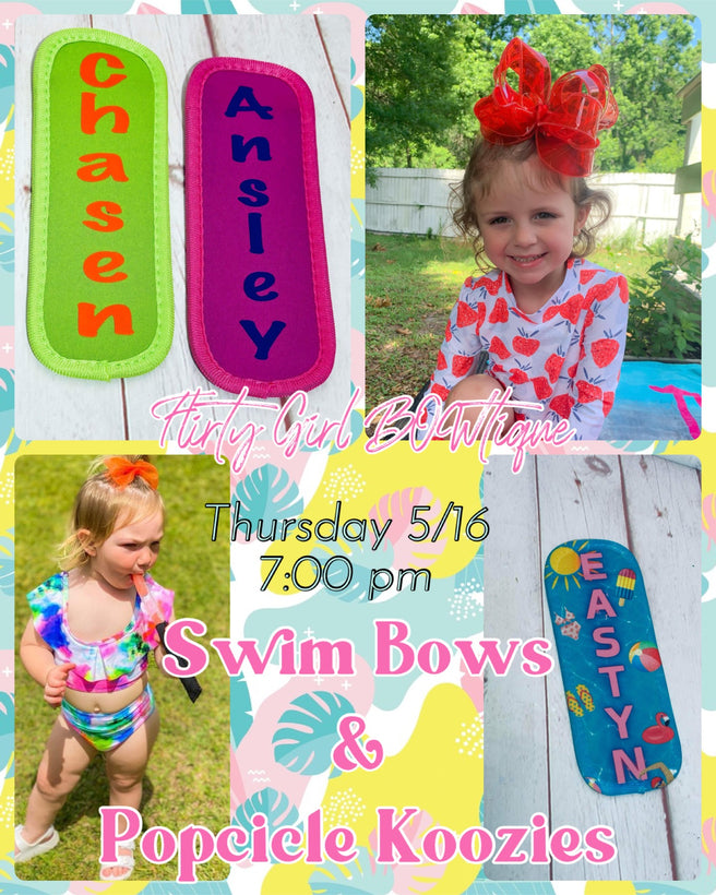 Swim Bows &amp; Popcicle Koozies