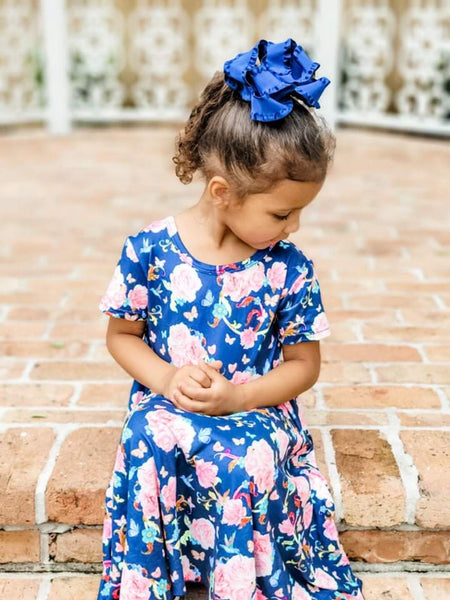 Navy Ruffle