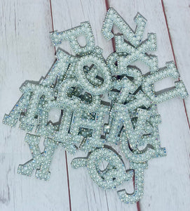 White Beaded Letters