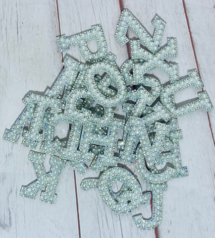 White Beaded Letters