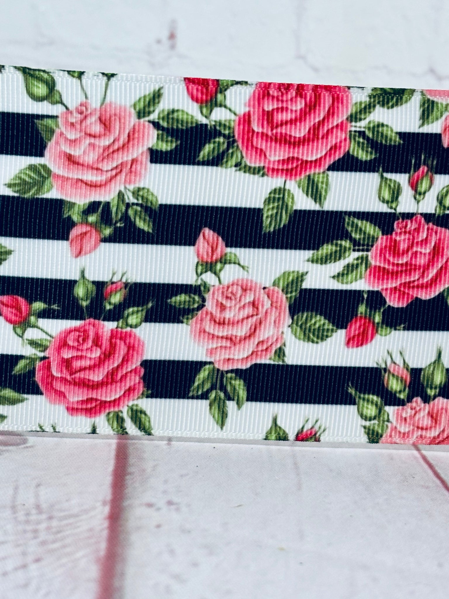 Stripe with Roses