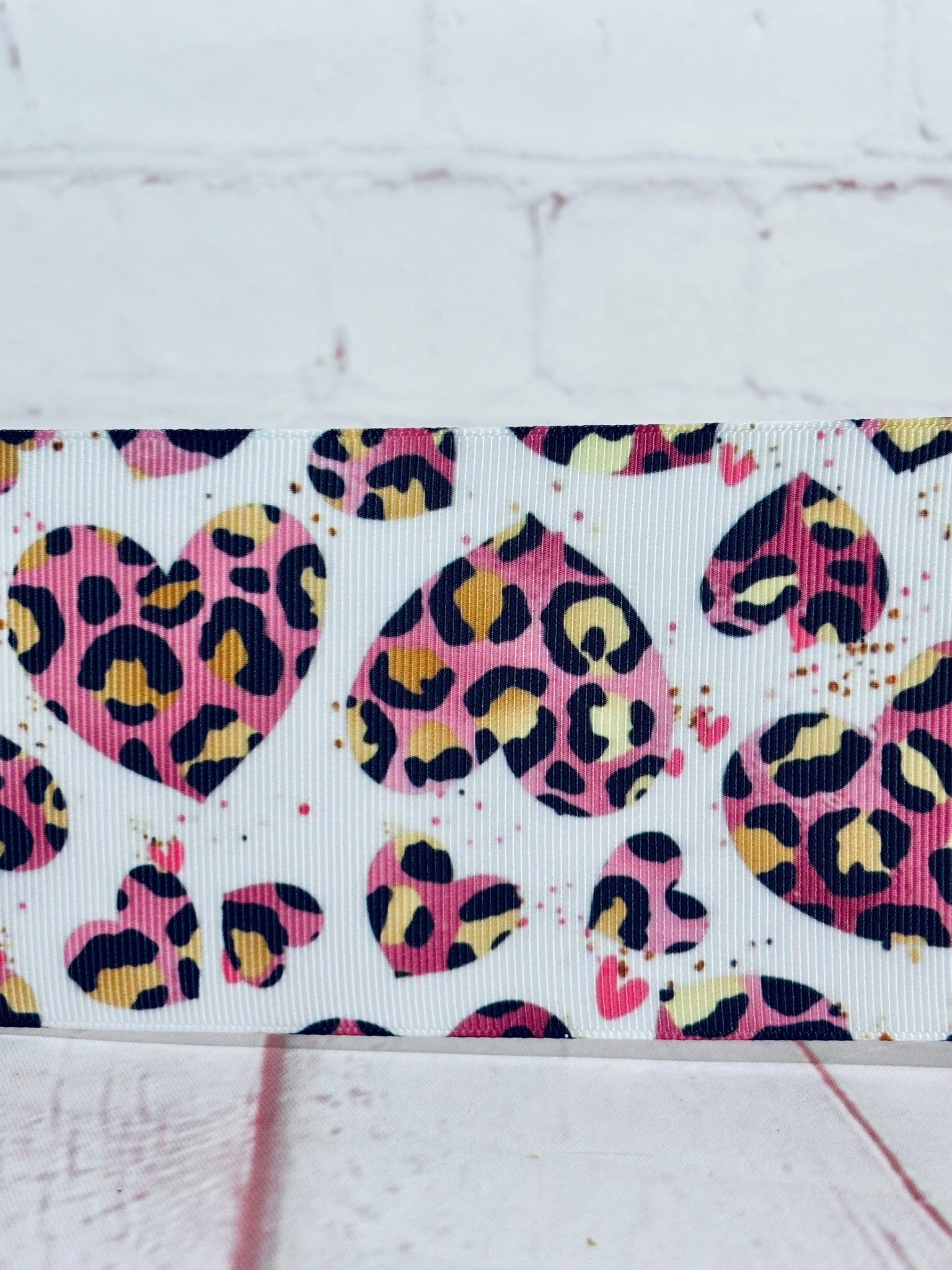 Pink /Gold Leopard Hearts
