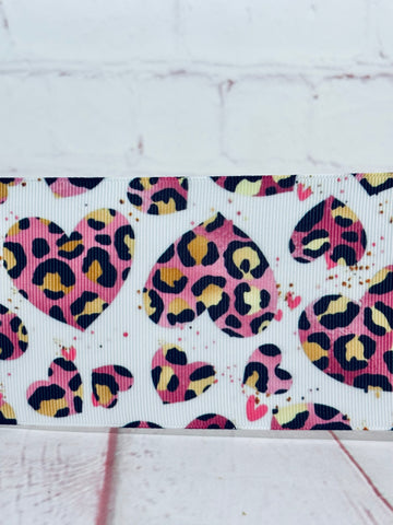 Pink /Gold Leopard Hearts