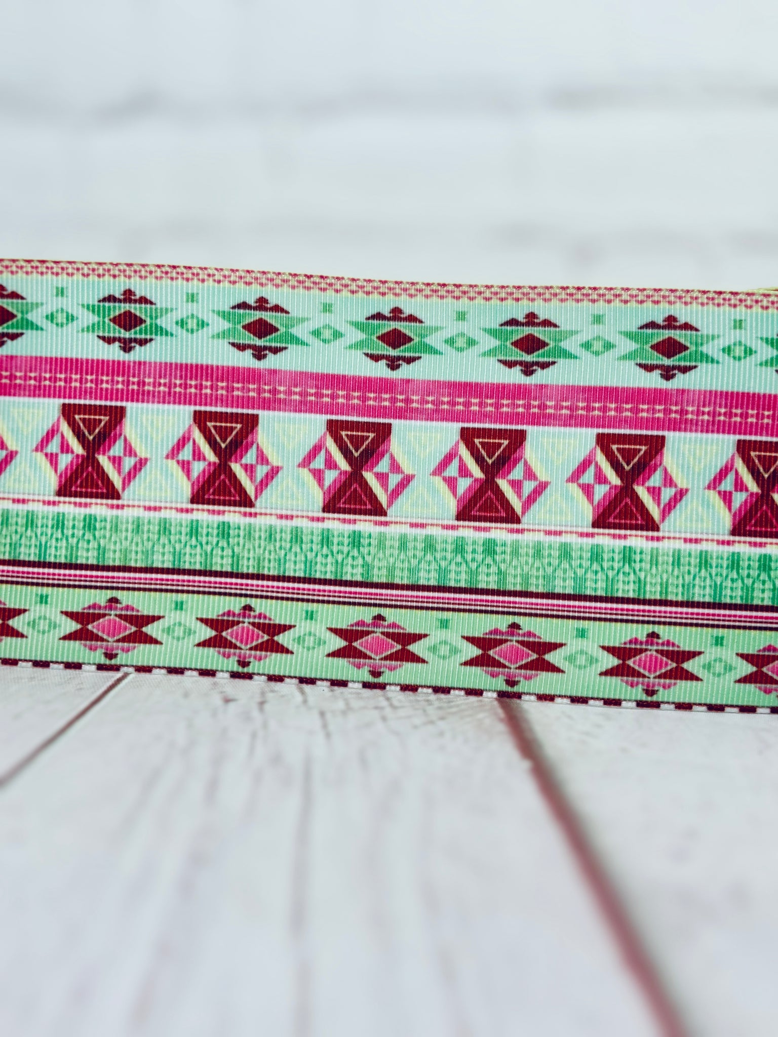 Mint Green and Pink Aztec