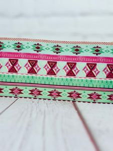 Mint Green and Pink Aztec