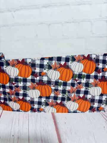 Pumpkins on Plaid