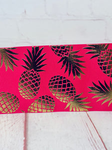 Pink with Gold Pineapple