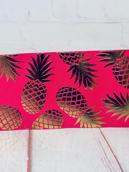Pink with Gold Pineapple