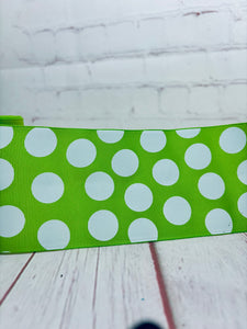 Lime / White dots