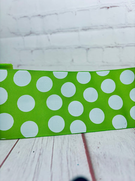 Lime / White dots