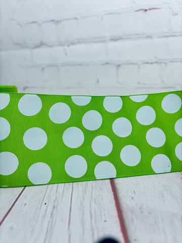 Lime / White dots