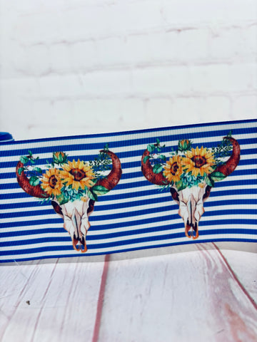 Blue Stripe Skull