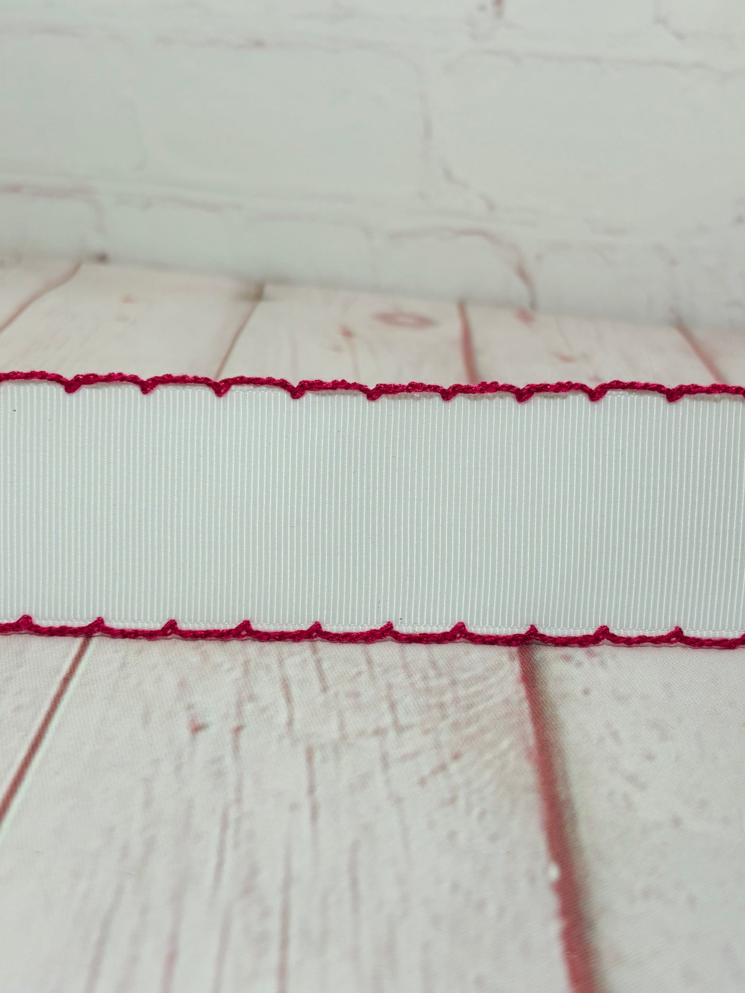 1.5inch White/ Shocking Pink