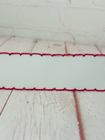 1.5inch White/ Shocking Pink