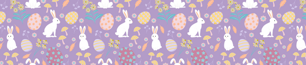 Easter Bunnies on Purple
