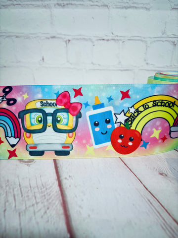 Bus with Glasses / rainbow