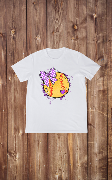 Softball with Bow Tee