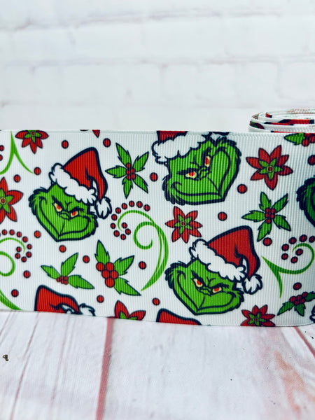 Grinch Face college with berries
