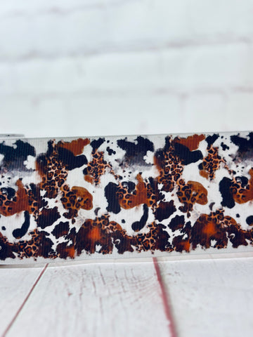 Black & Brown Cow print with Leopard