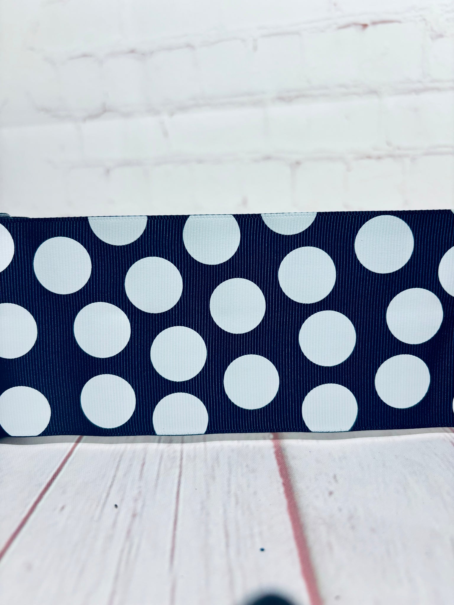 Navy / White dots