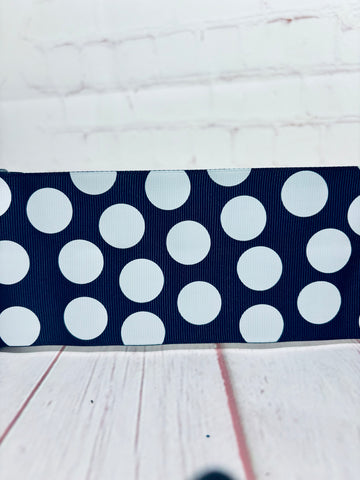 Navy / White dots