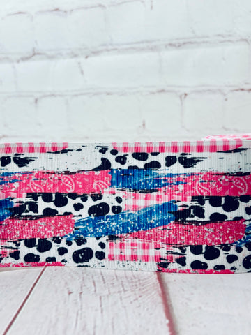 Pink & Cowprint brushstrokes