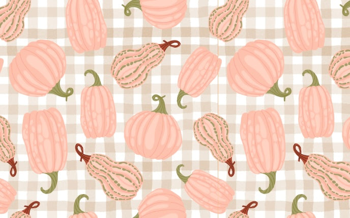 Pumpkins on Plaid