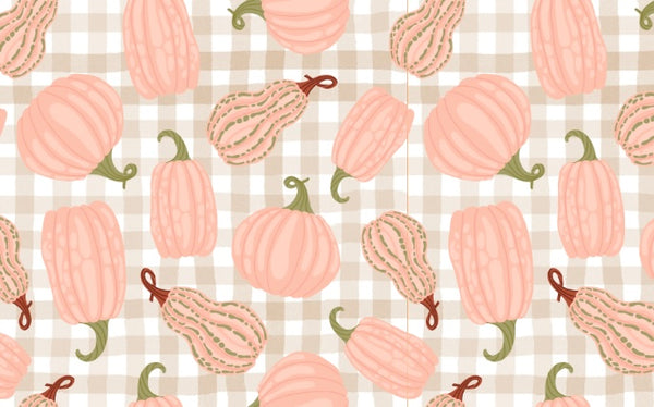 Pumpkins on Plaid