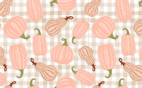 Pumpkins on Plaid