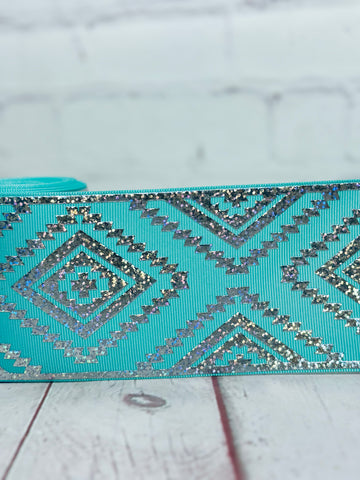 Mint/ Silver Aztec