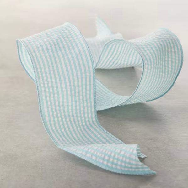 Light Blue stripe seersucker