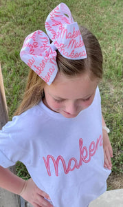 Custom neon light name bow