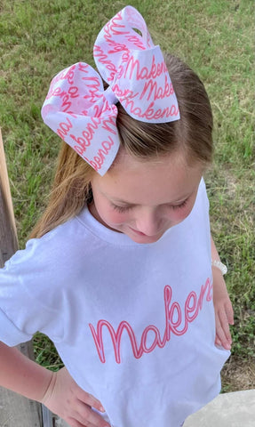 Custom neon light name bow