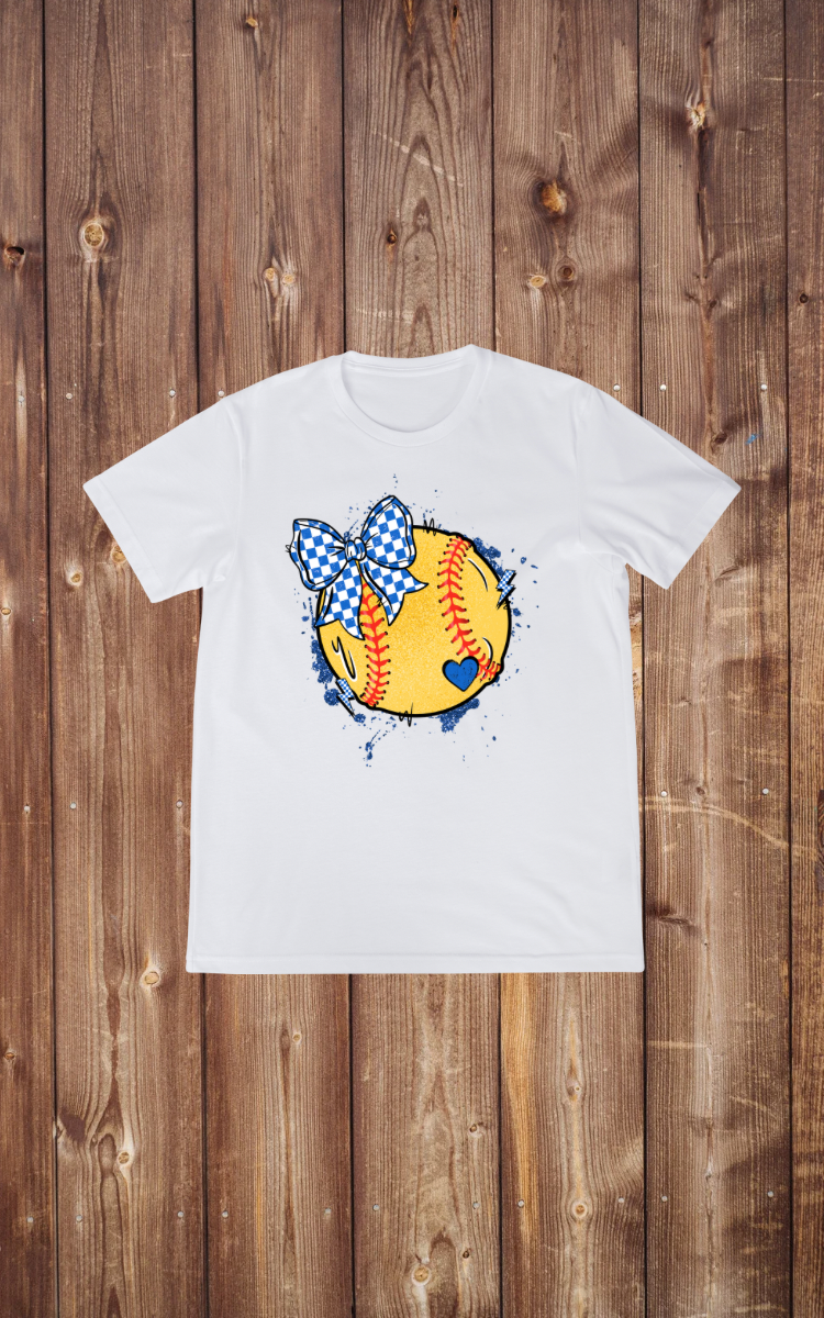 Softball with Bow Tee
