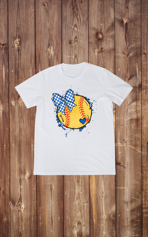 Softball with Bow Tee