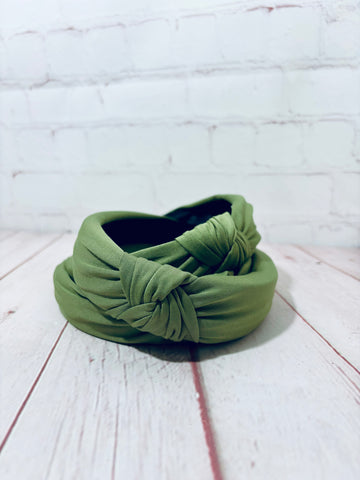 Sage knotted Headband