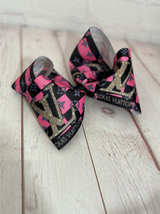 Pink checkered LV