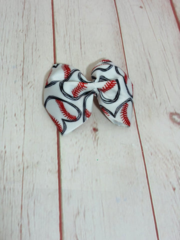 Baseball heart small mini