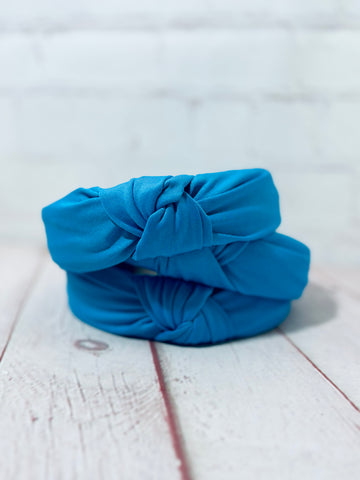 Blue knotted Headband