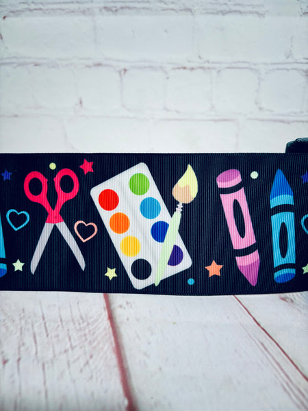 Supplies on Black ribbon