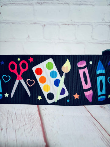 Supplies on Black ribbon