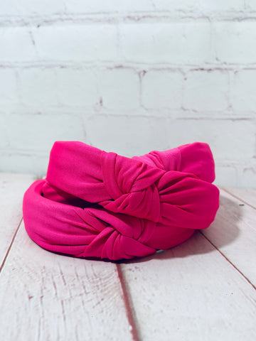 Hot Pink knotted Headband