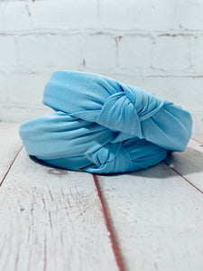 Light blue knotted Headband