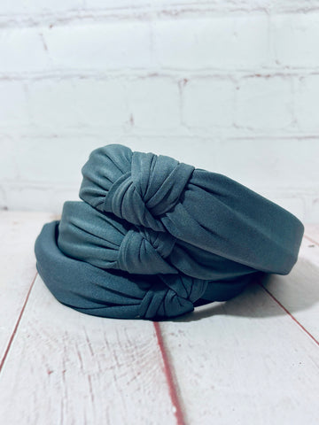 Dark Grey knotted Headband
