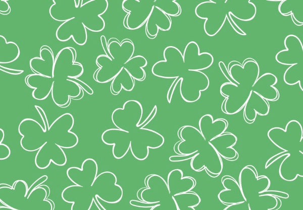 White Shamrocks on Green