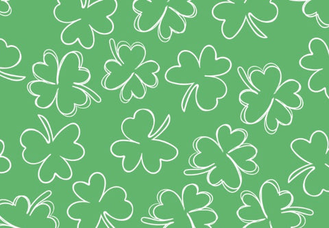 White Shamrocks on Green
