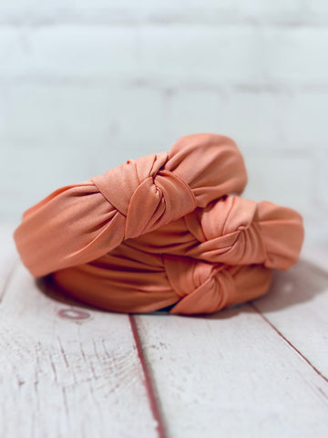 Peach knotted Headband
