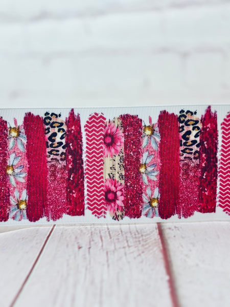 Pink Brushstrokes with Daisy’s