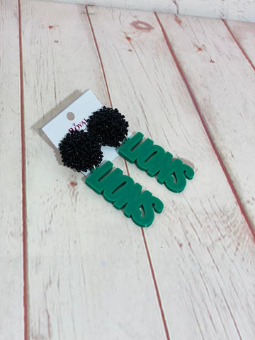Lions Pom earrings