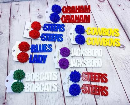 Pom earrings